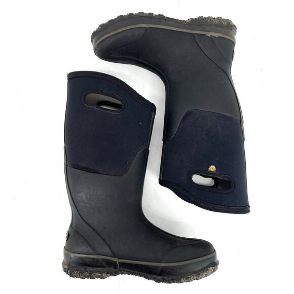 Bogs Black Women's 7 Rubber Classic High Insulated Rain Winter Boots - Picture 4 of 8